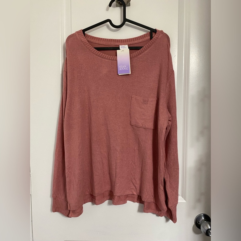 Stars Above Pink Boxy Sweatshirt